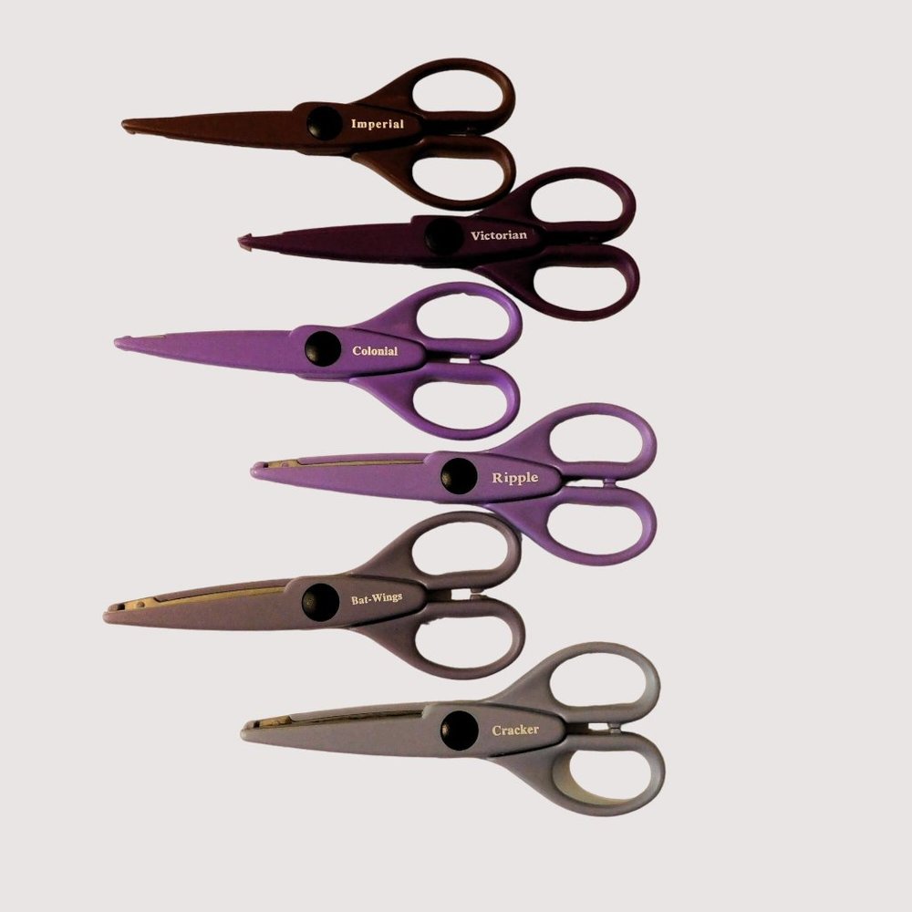 10 Paper Shapers Wood Stand Decorative Scissors Arts Crafts Scrapbook - Picture 6 of 13